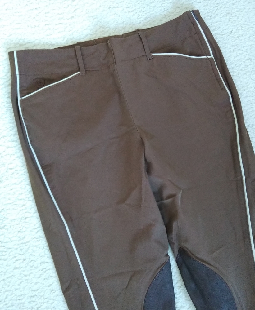 NEW Ariat Breeches Riding Pants Brown 28L … - Picture 7 of 9